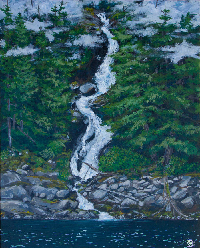 Spring runoff in Bute Inlet, 2018 / 16" x 20"